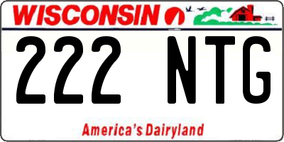 WI license plate 222NTG