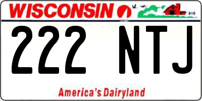 WI license plate 222NTJ