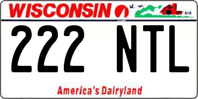 WI license plate 222NTL