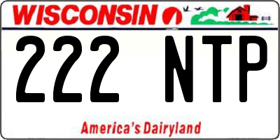 WI license plate 222NTP