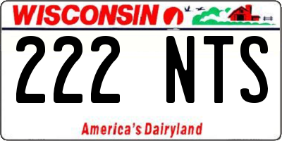 WI license plate 222NTS