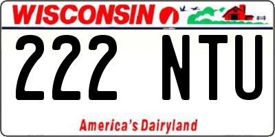 WI license plate 222NTU