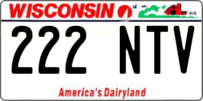 WI license plate 222NTV