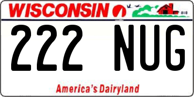 WI license plate 222NUG
