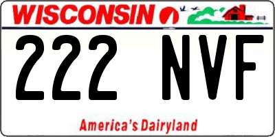WI license plate 222NVF