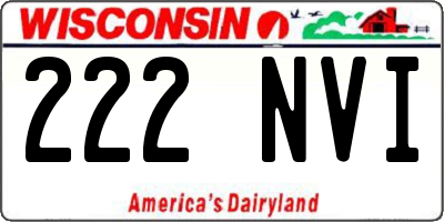 WI license plate 222NVI