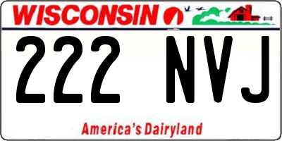 WI license plate 222NVJ
