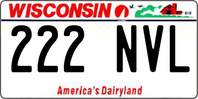 WI license plate 222NVL