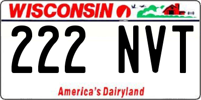 WI license plate 222NVT