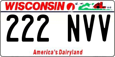 WI license plate 222NVV