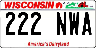WI license plate 222NWA