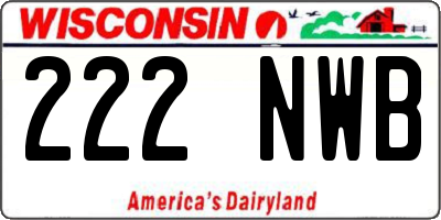 WI license plate 222NWB