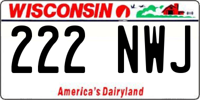 WI license plate 222NWJ