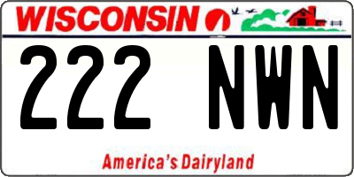 WI license plate 222NWN