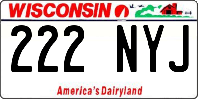 WI license plate 222NYJ