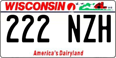WI license plate 222NZH
