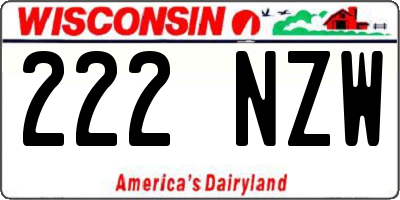 WI license plate 222NZW