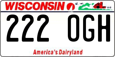 WI license plate 222OGH