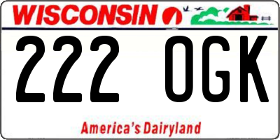 WI license plate 222OGK