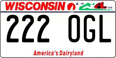 WI license plate 222OGL