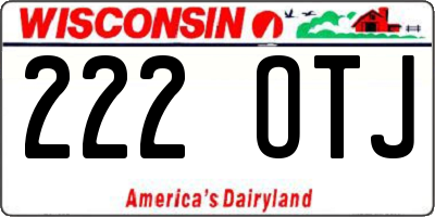 WI license plate 222OTJ