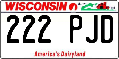 WI license plate 222PJD