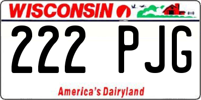 WI license plate 222PJG