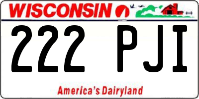 WI license plate 222PJI