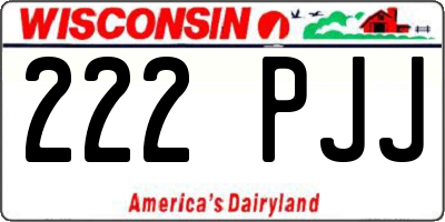 WI license plate 222PJJ