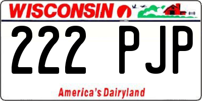 WI license plate 222PJP
