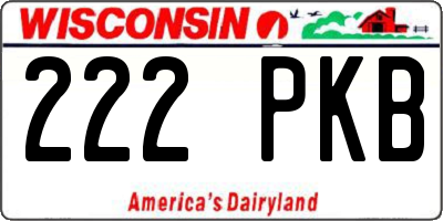 WI license plate 222PKB