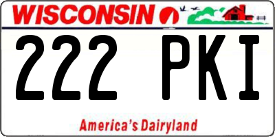WI license plate 222PKI