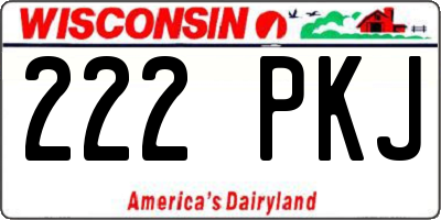 WI license plate 222PKJ