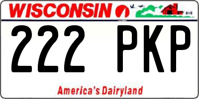 WI license plate 222PKP