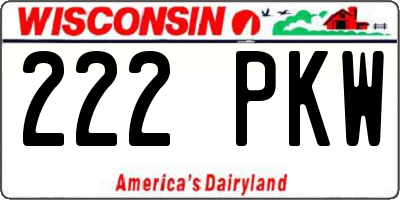 WI license plate 222PKW