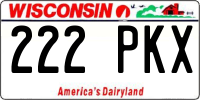 WI license plate 222PKX