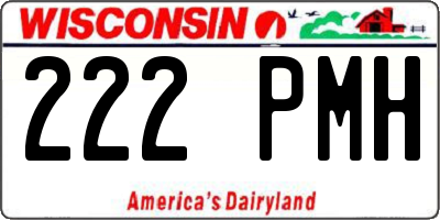 WI license plate 222PMH