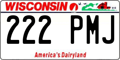 WI license plate 222PMJ