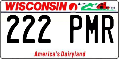 WI license plate 222PMR