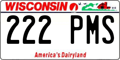 WI license plate 222PMS
