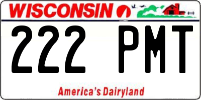 WI license plate 222PMT