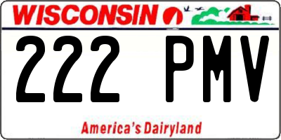 WI license plate 222PMV