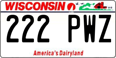 WI license plate 222PWZ