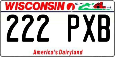 WI license plate 222PXB