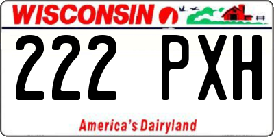 WI license plate 222PXH