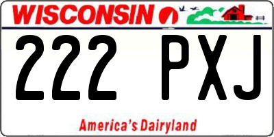 WI license plate 222PXJ