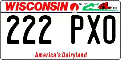 WI license plate 222PXO