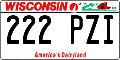 WI license plate 222PZI