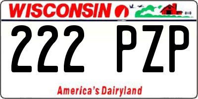 WI license plate 222PZP