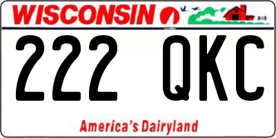 WI license plate 222QKC
